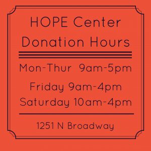 hope center donation hours